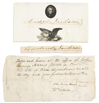 (PRESIDENTS--19TH CENTURY.) Group of 24 clipped Signatures, one as President,